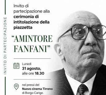 Capalbio versione Dc: una piazzetta per Fanfani, protagonista della riforma che cambiò la Maremma